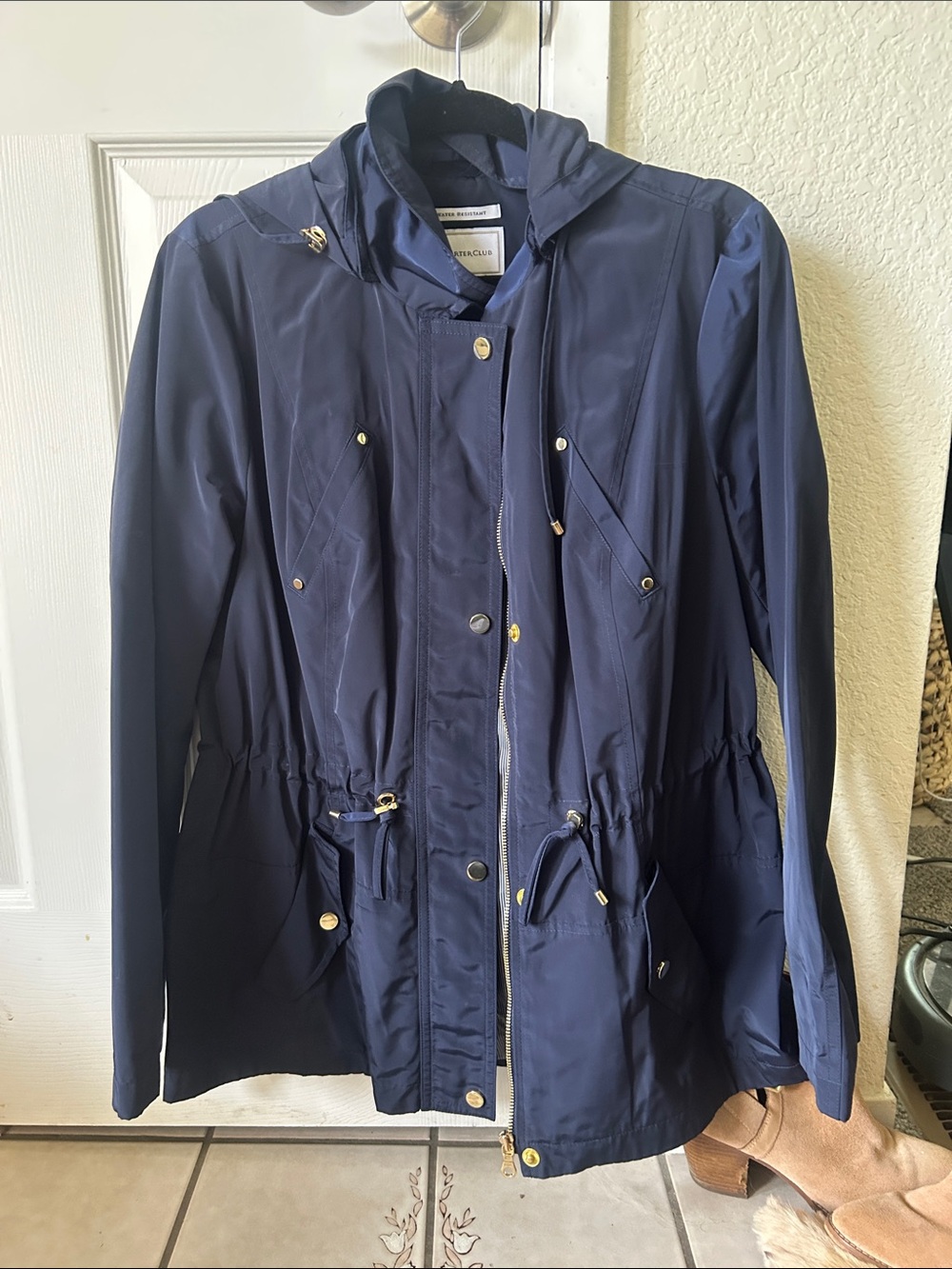 Navy Hooded Women's Charter Club Jacket